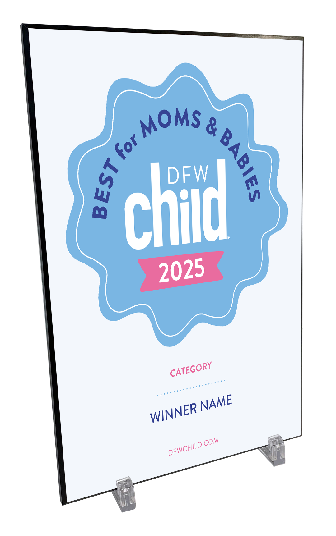 DFW Child - Best for Moms and Babies Award - Plaque