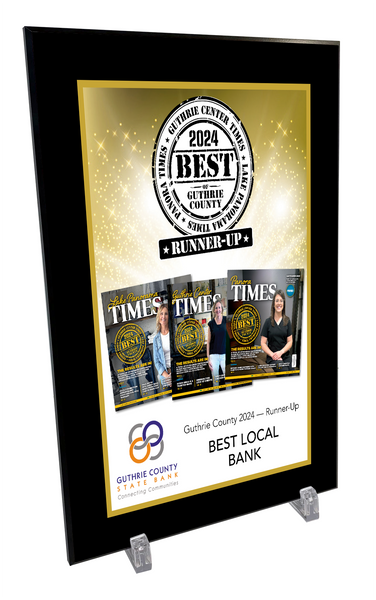 Guthrie Center Times - Best of Guthrie County - Plaques
