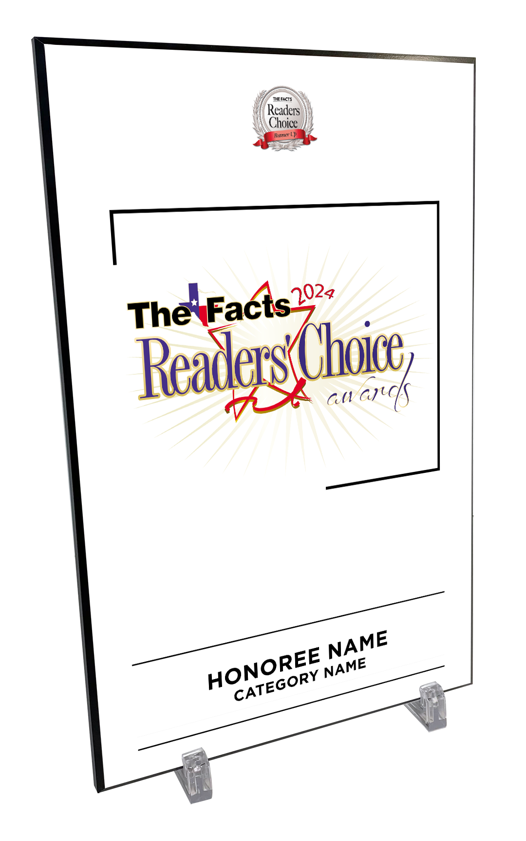 The Facts Readers Choice Award Wooden Plaque