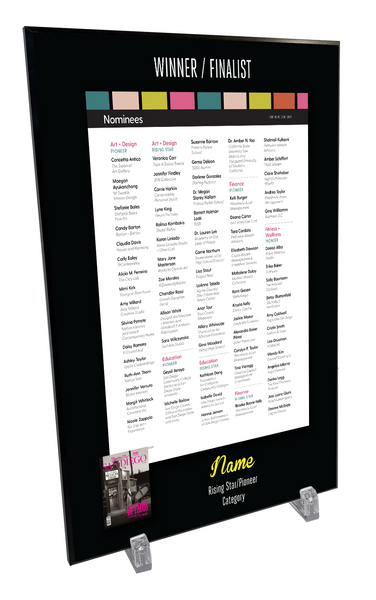 San Diego Magazine "Celebrating Women" Article Plaques