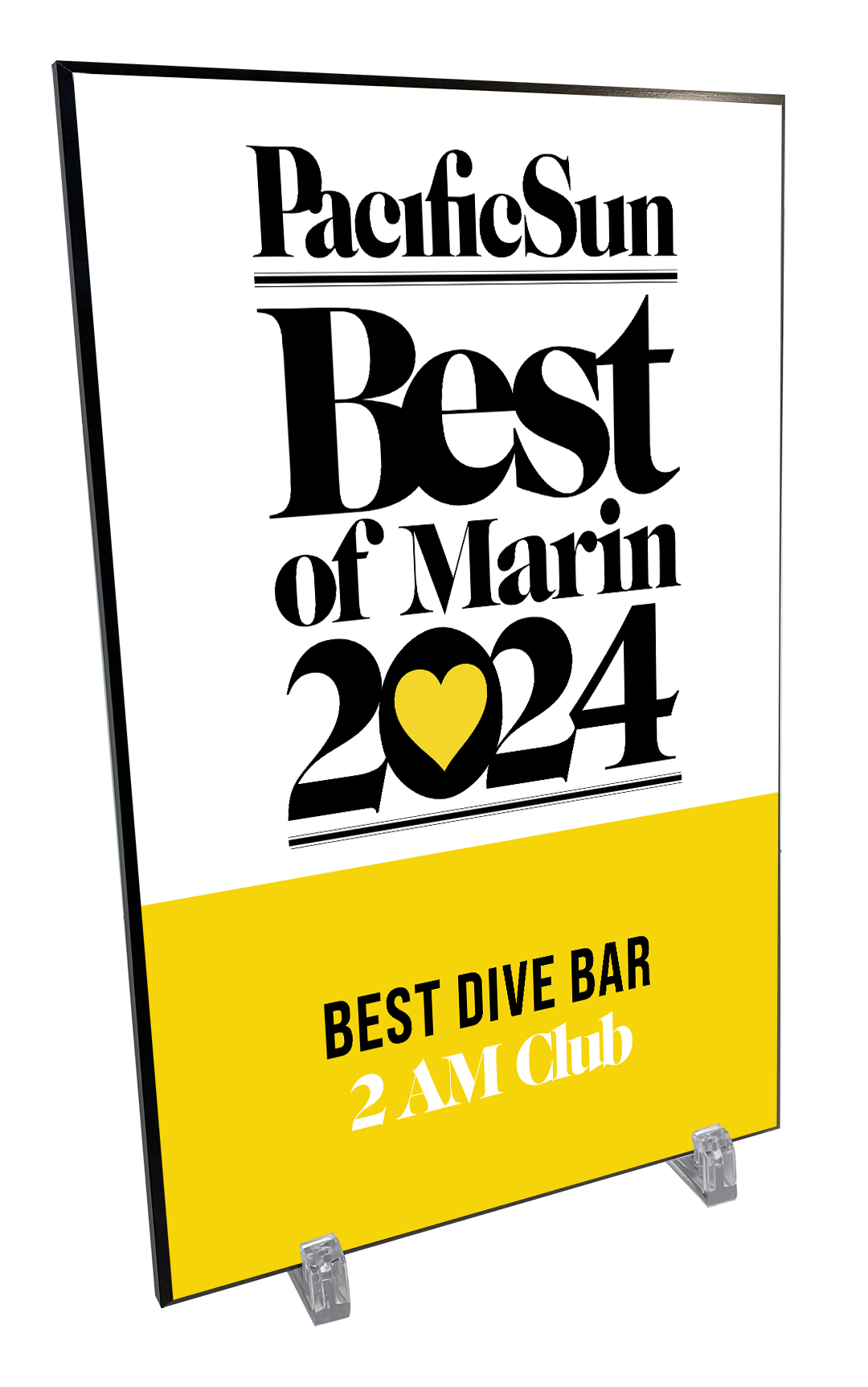 "Pacific Sun: Best of Marin" Award Plaques