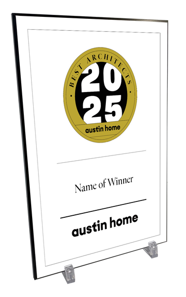 Austin Home "Best Architects” Mounted Archival Award Plaque