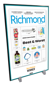Richmond Magazine "Best & Worst" Cover Award Plaque