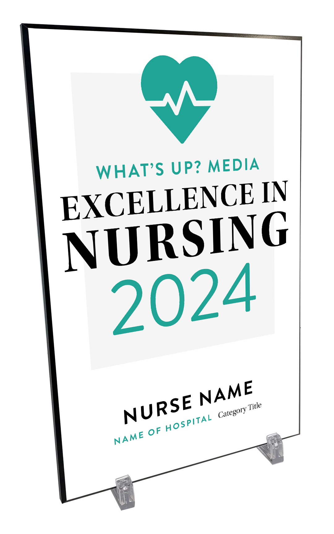 What's Up? Magazine "Excellence in Nursing" Award Plaque