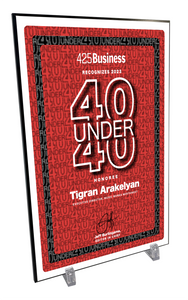 425 Business Magazine 40 Under 40 Award - Plaque