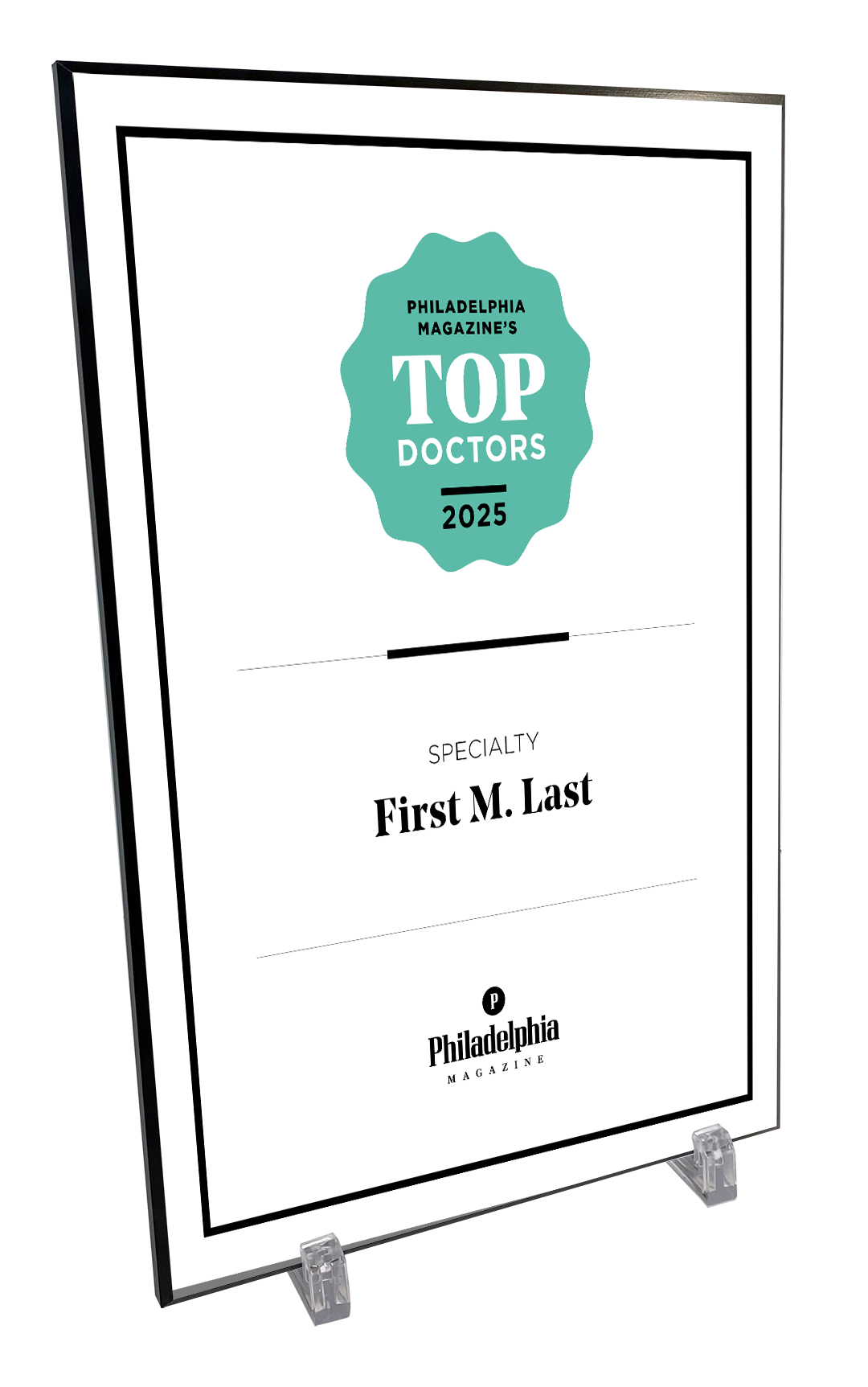 Philadelphia magazine Top Doctors Plaque