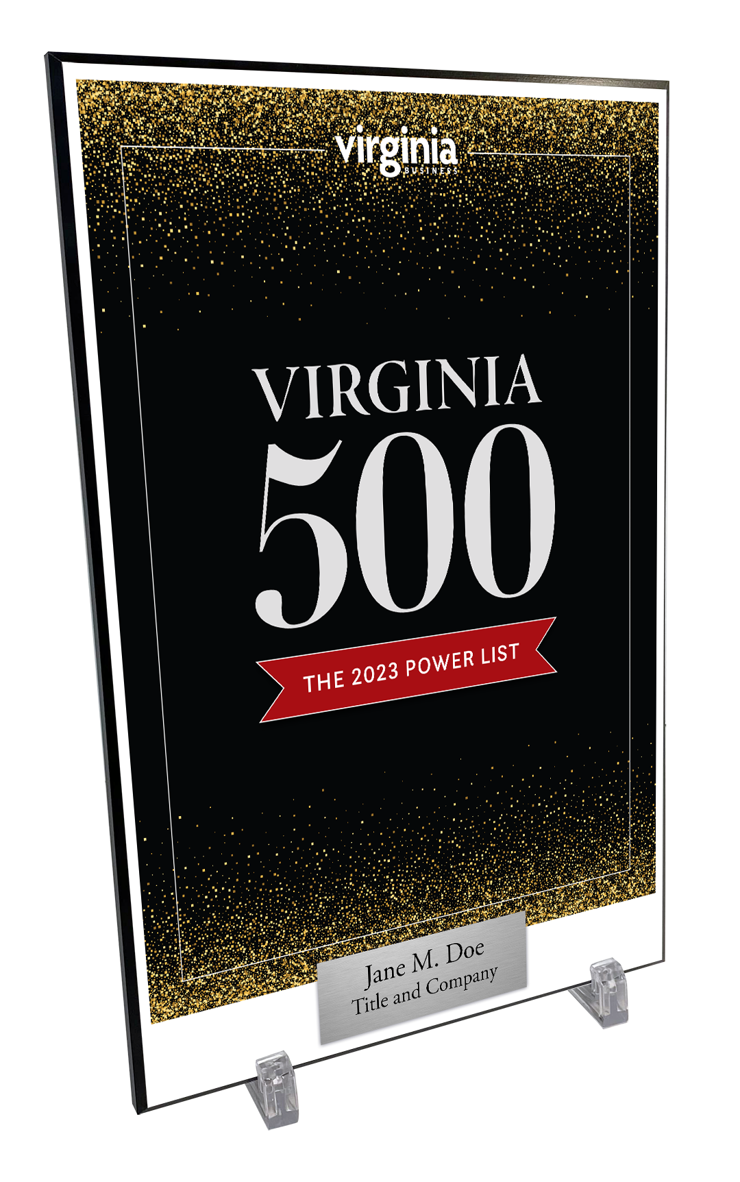 Virginia 500 Cover Award Plaque - Modern Wood Mount