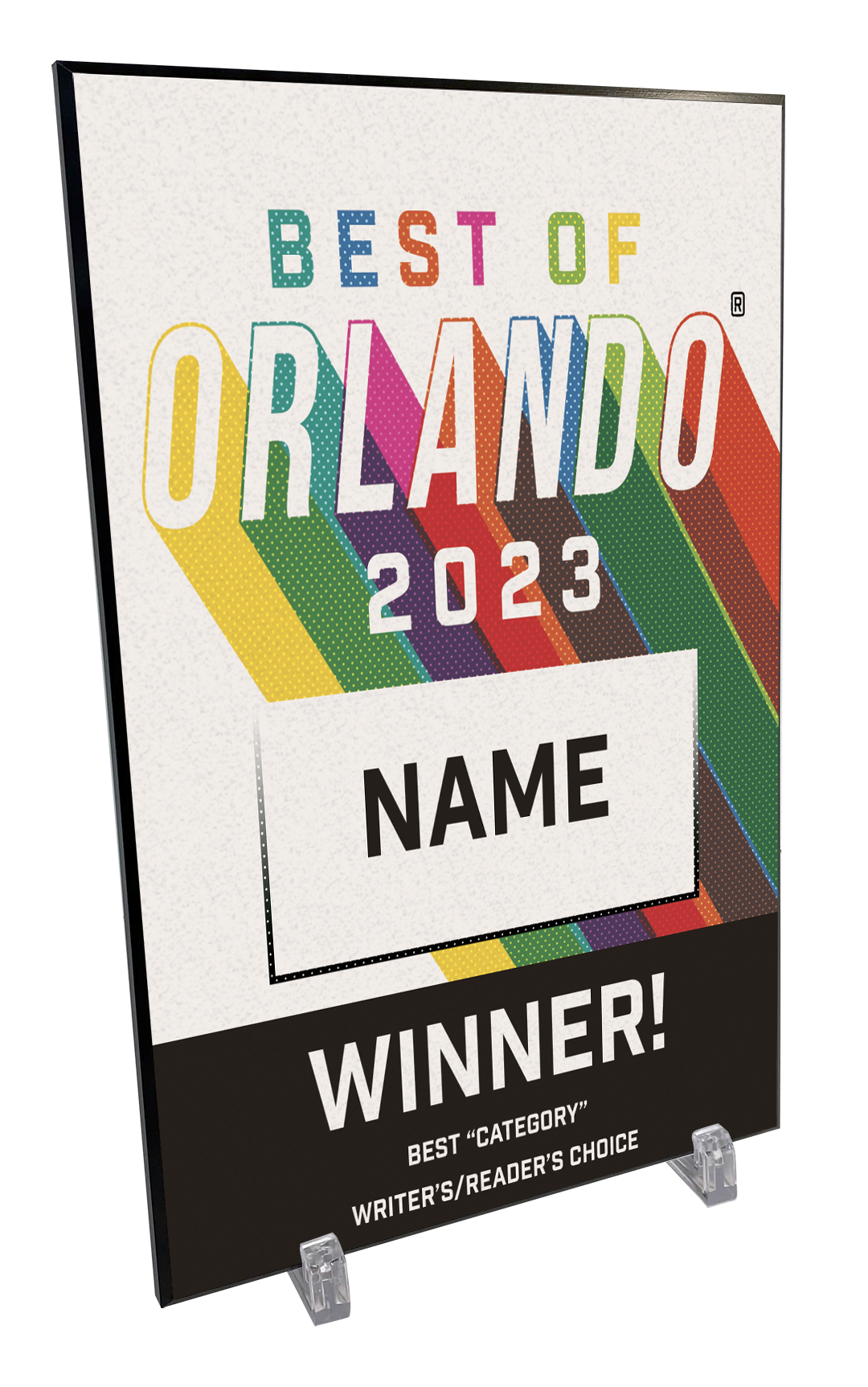 "Best of Orlando” Award Plaque