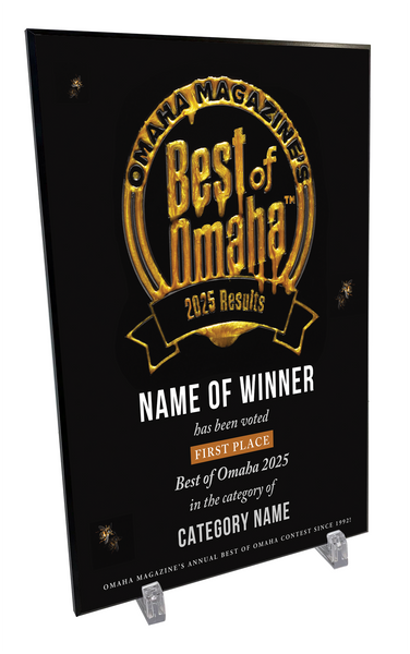 Omaha Magazine's Best of Omaha Award - Mounted Archival Plaque