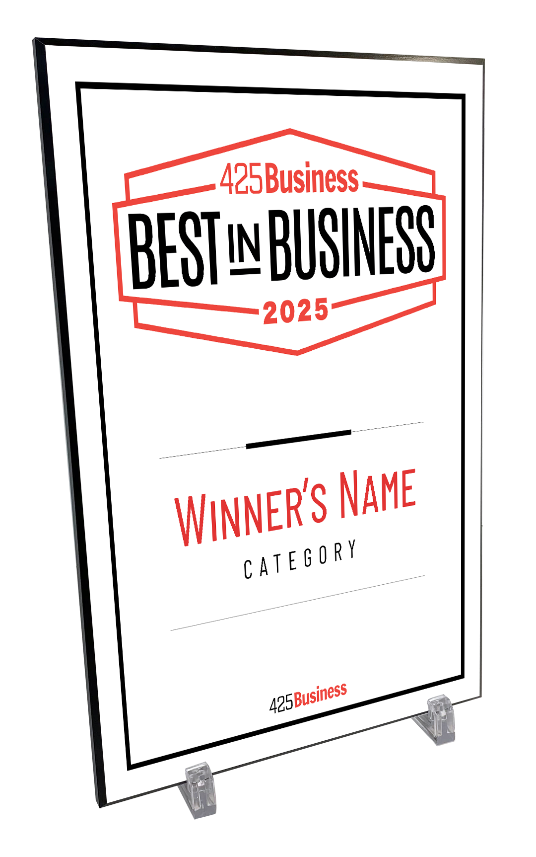 425 Business Magazine Best in Business Awards - Plaque