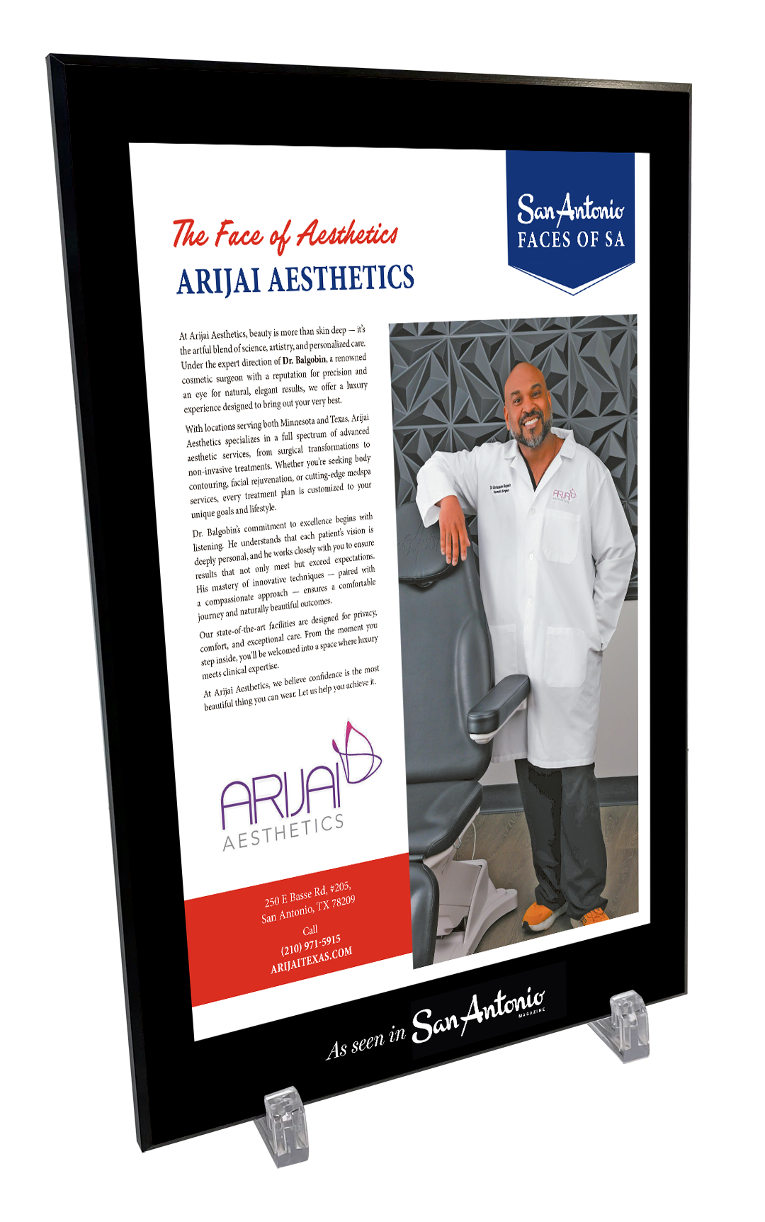 San Antonio Magazine FACES - Wooden Plaque