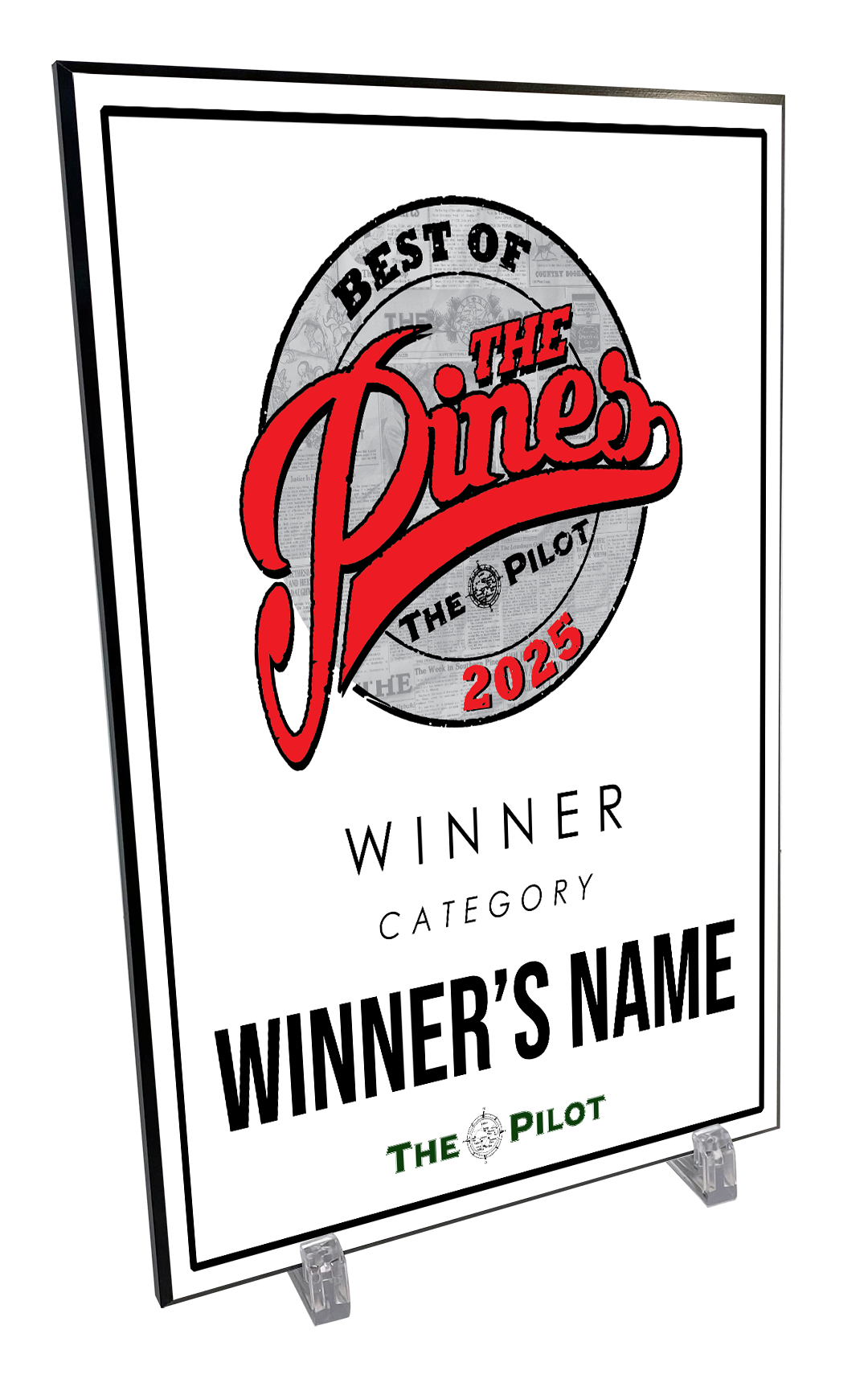 The Pilot - Best of the Pines - Plaque