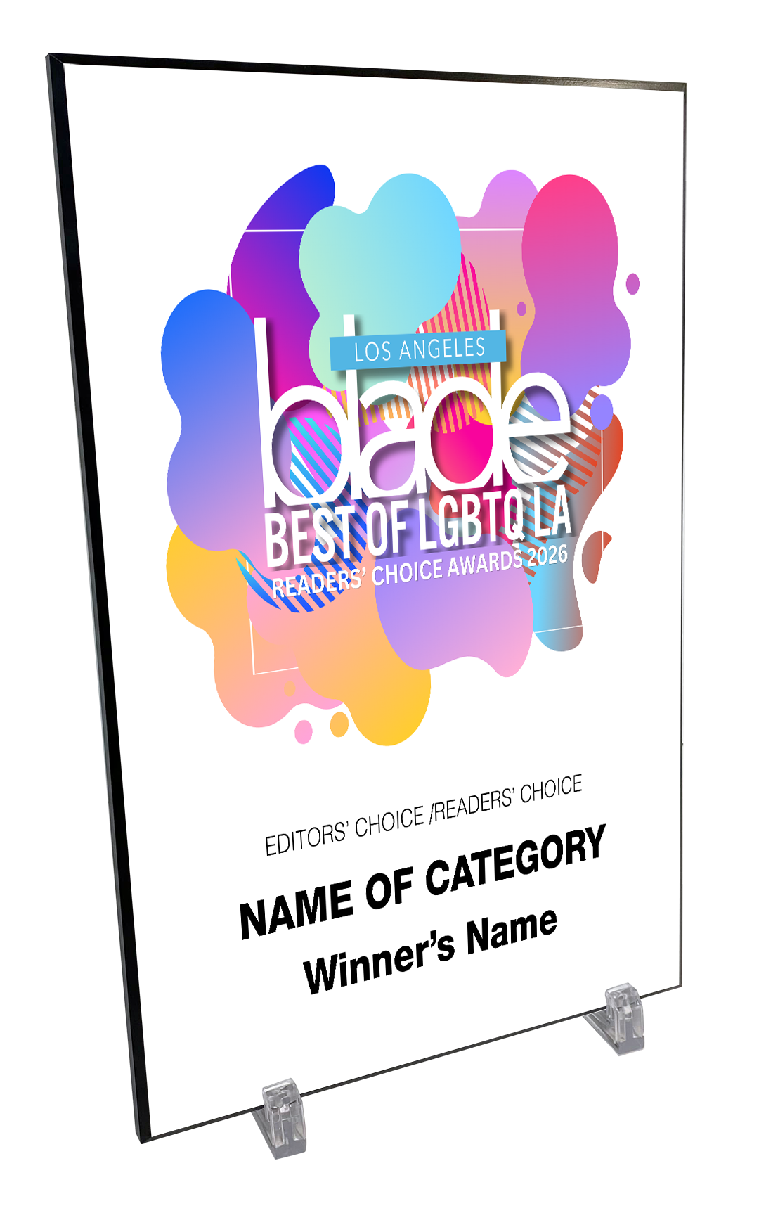 Los Angeles Blade Best Of LGBTQ LA Award - Hardi-Plaque