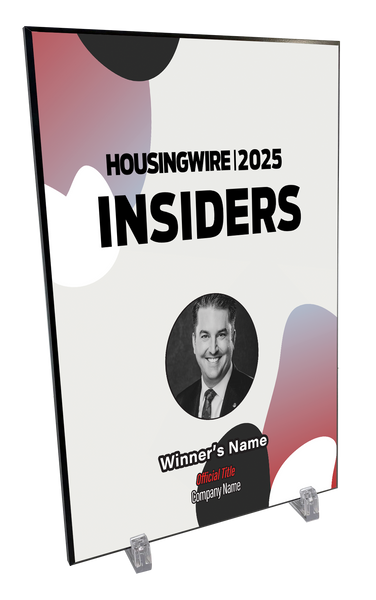 HousingWire Editorial Award Programs Plaque