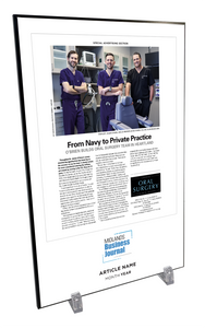 Midlands Business Journal Covers & Articles<br> Plaque