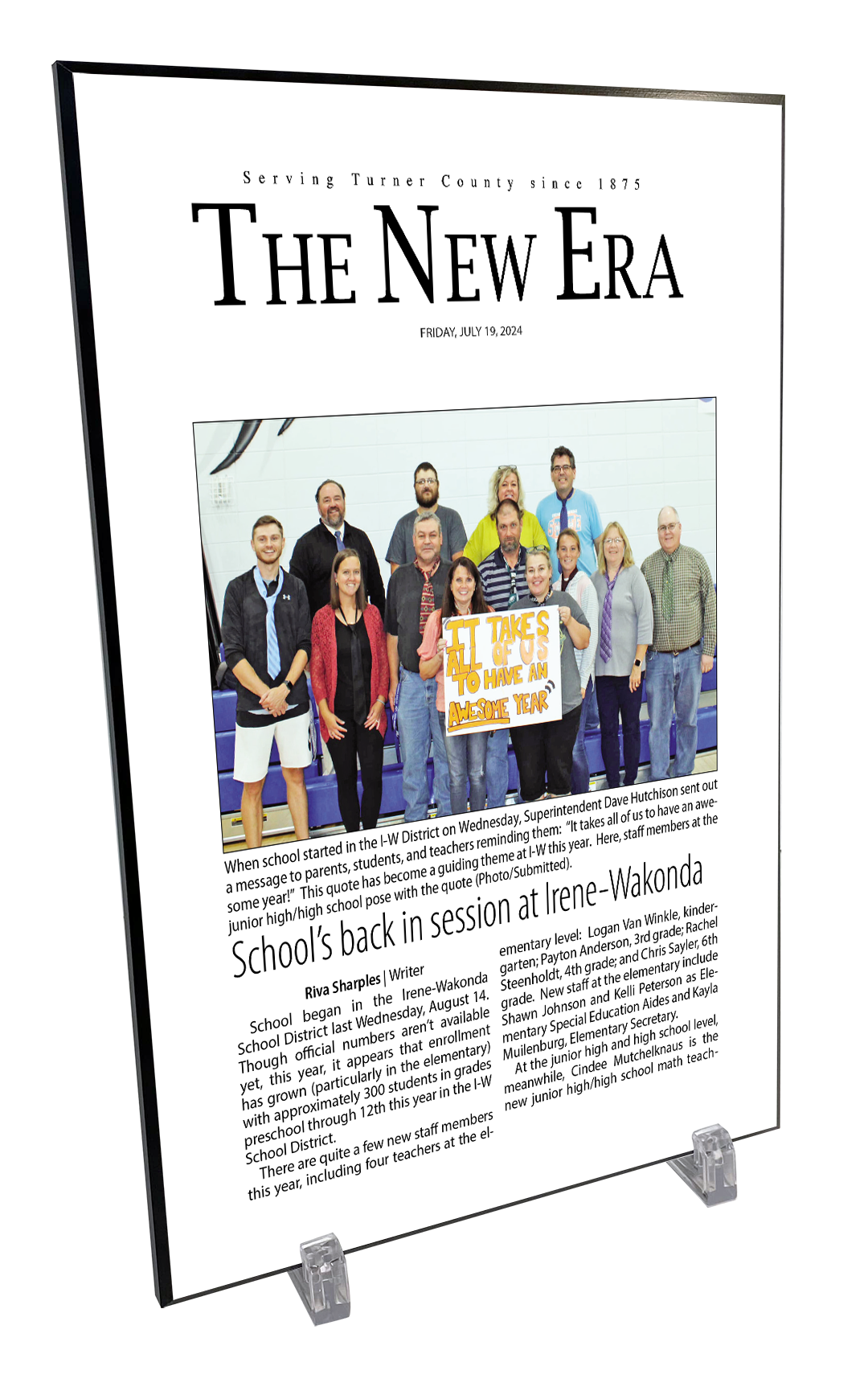 The New Era - Modern Wooden Plaque