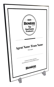 Boston Magazine Top Real Estate Producers Plaques