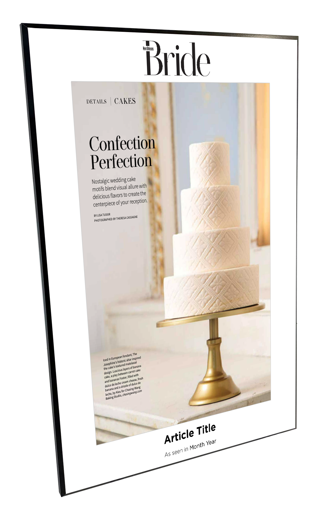 New Orleans Bride Magazine - Covers & Articles - Plaques