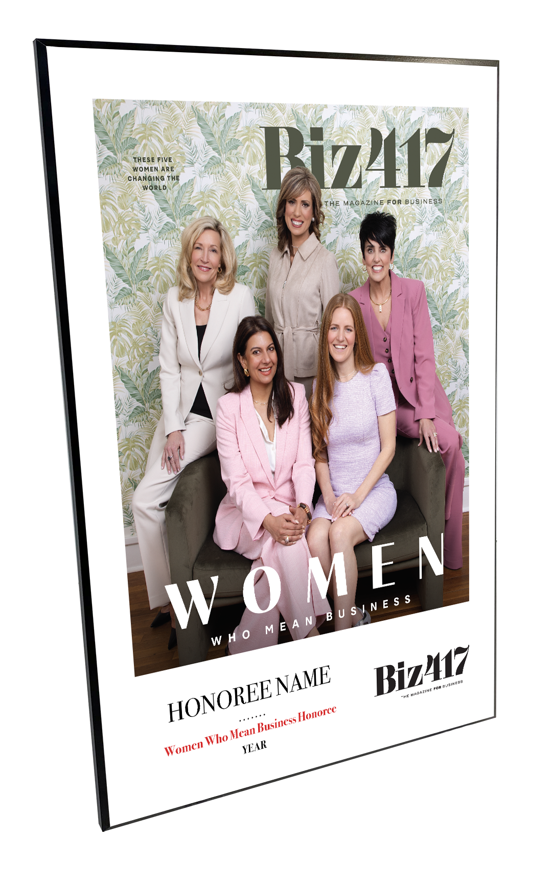 Biz 417 Women Who Mean Business Award Melamine Plaques