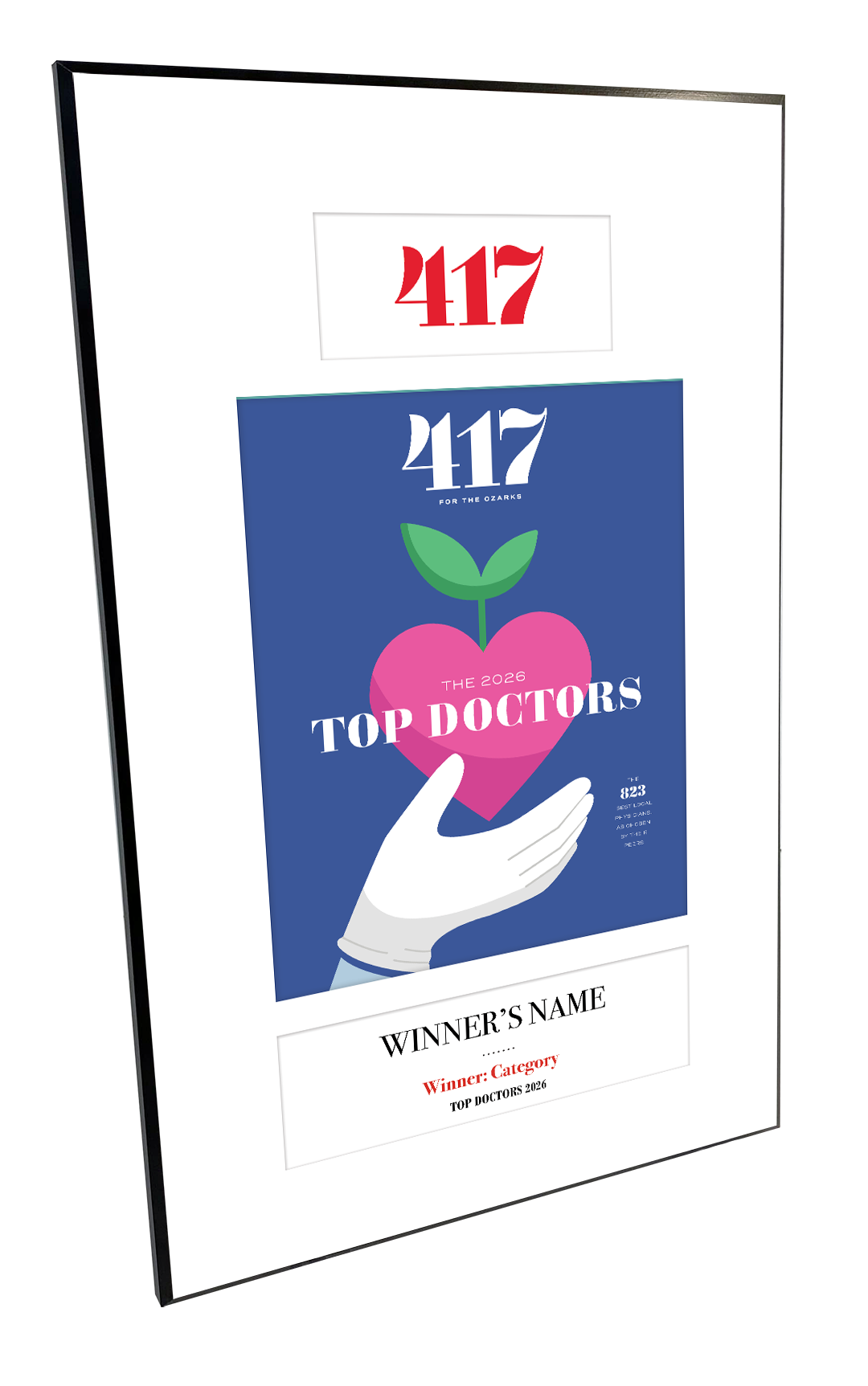 417 Magazine Top Doctor Single-page Award Melamine Plaques