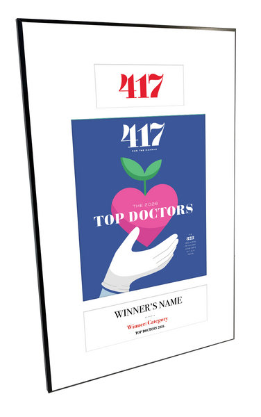 417 Magazine Top Doctor Single-page Award Melamine Plaques