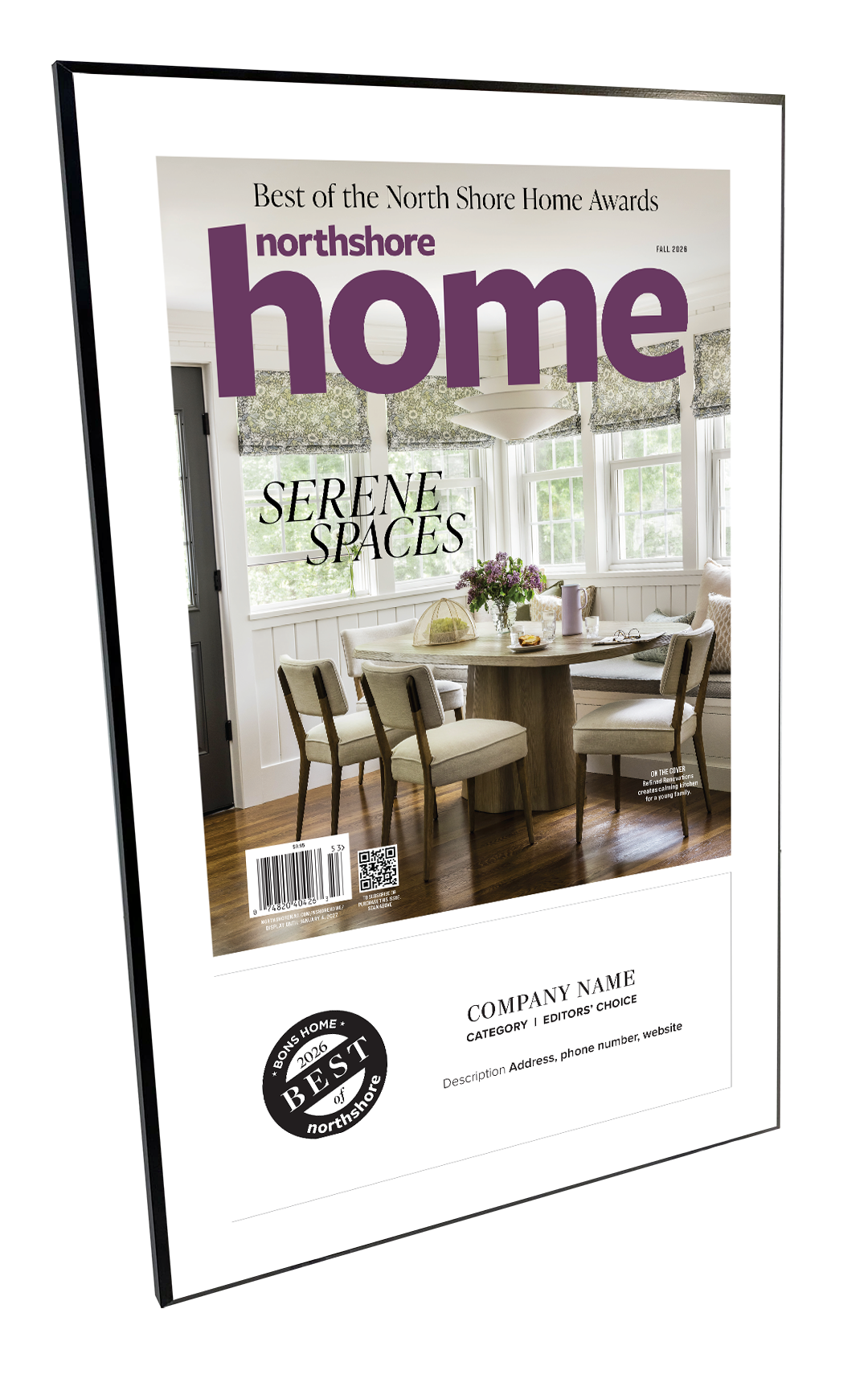 Northshore Home Magazine - As Seen In Best of Northshore Home - Modern Wooden Plaque