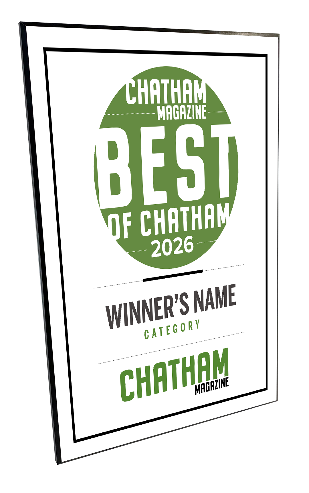 Triangle Media - Best of Chatham - Plaques