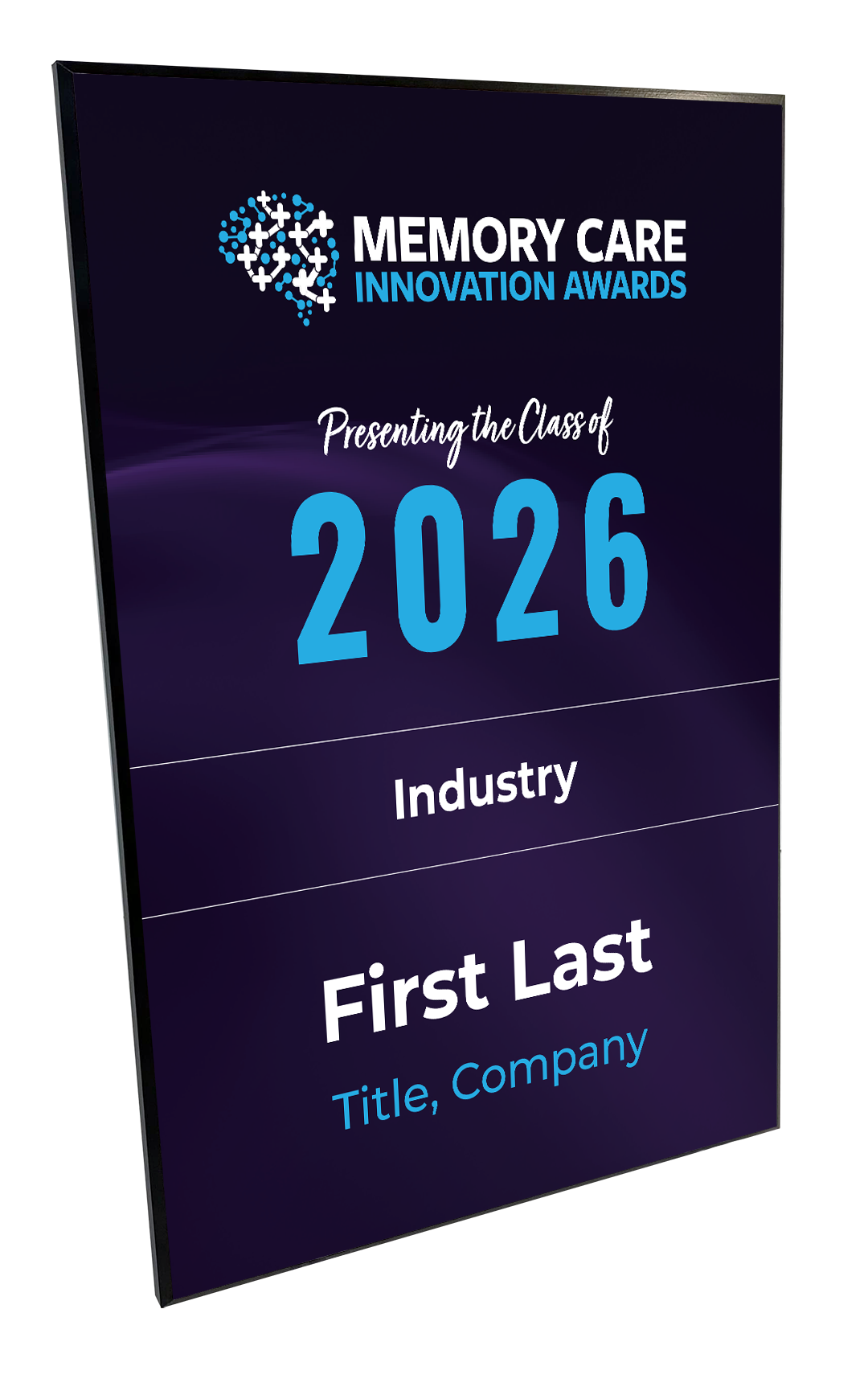 WTWH Healthcare Memory Care Innovation Awards - Modern Hardi-plaque