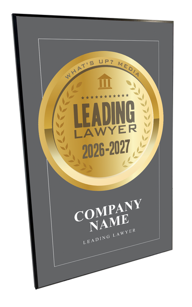 What's Up? Magazine "Leading Lawyer" Award Plaque
