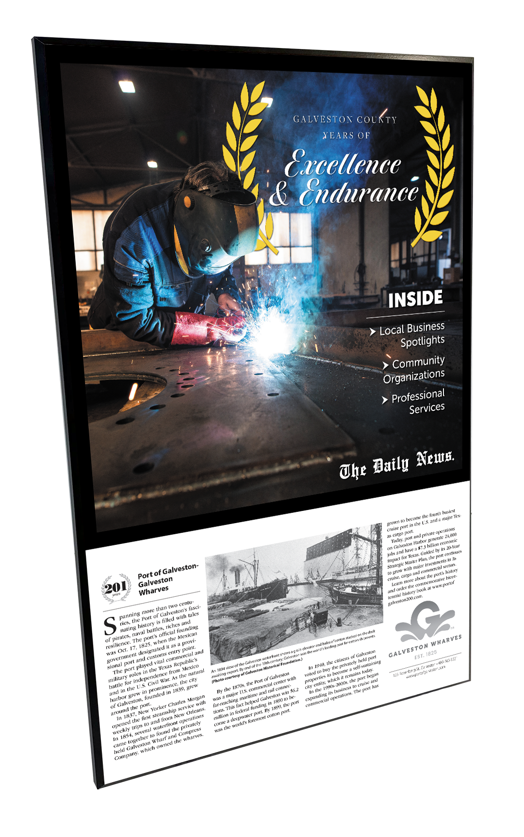 GC The Daily News - Years of Excellence - Wooden Plaque