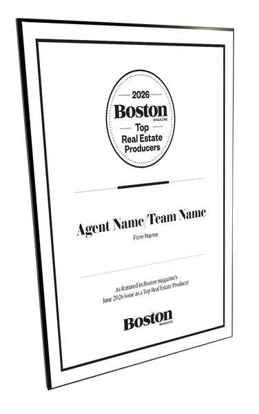 Boston Magazine Top Real Estate Producers Plaques