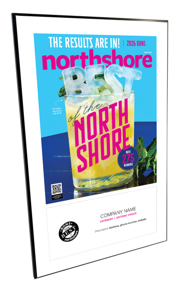 Northshore Magazine - As Seen In Best of Northshore - Modern Wooden Plaque