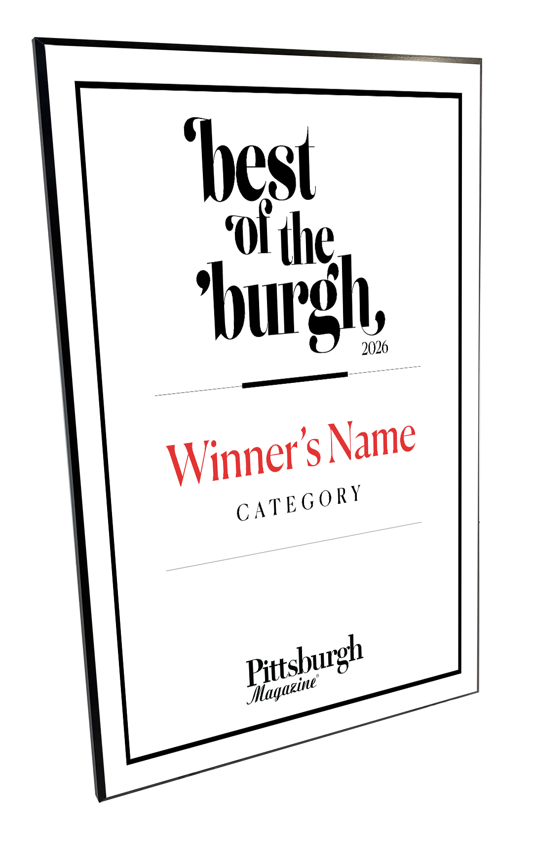 Pittsburgh Magazine - Best of the 'Burgh - Plaques