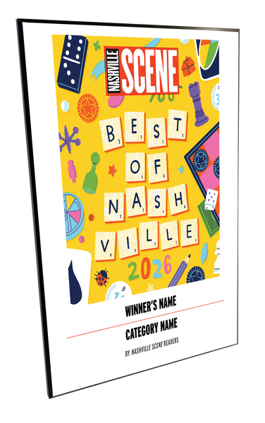 "Best of Nashville" Award Plaque