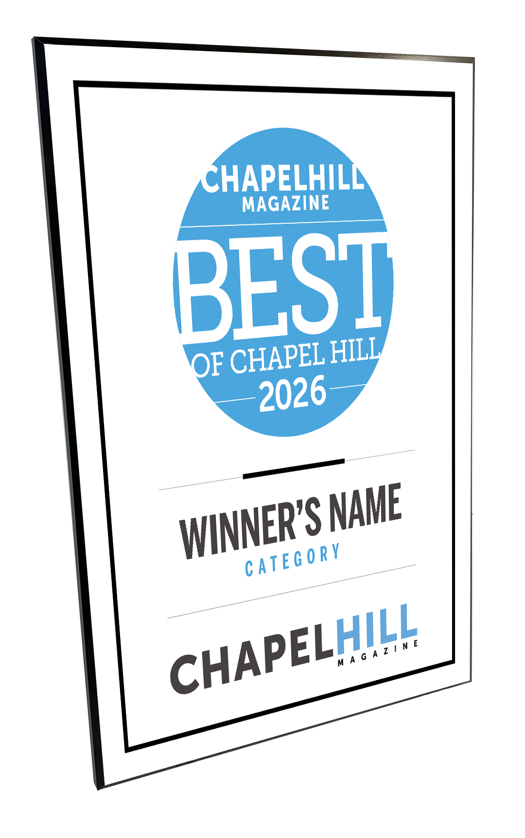 Triangle Media - Best of Chapel Hill - Plaques