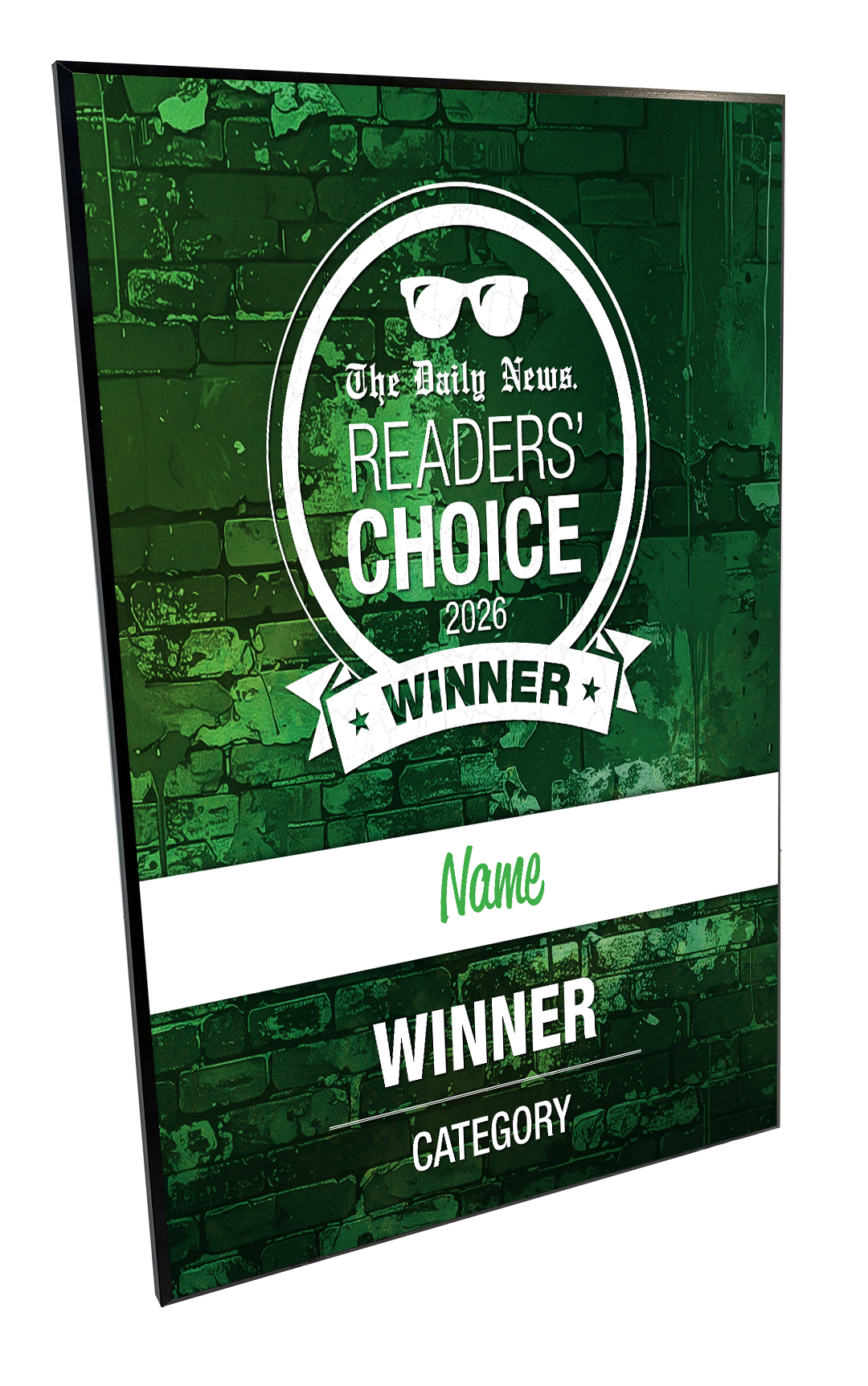 GC The Daily News - Readers' Choice Award - Wooden Plaque