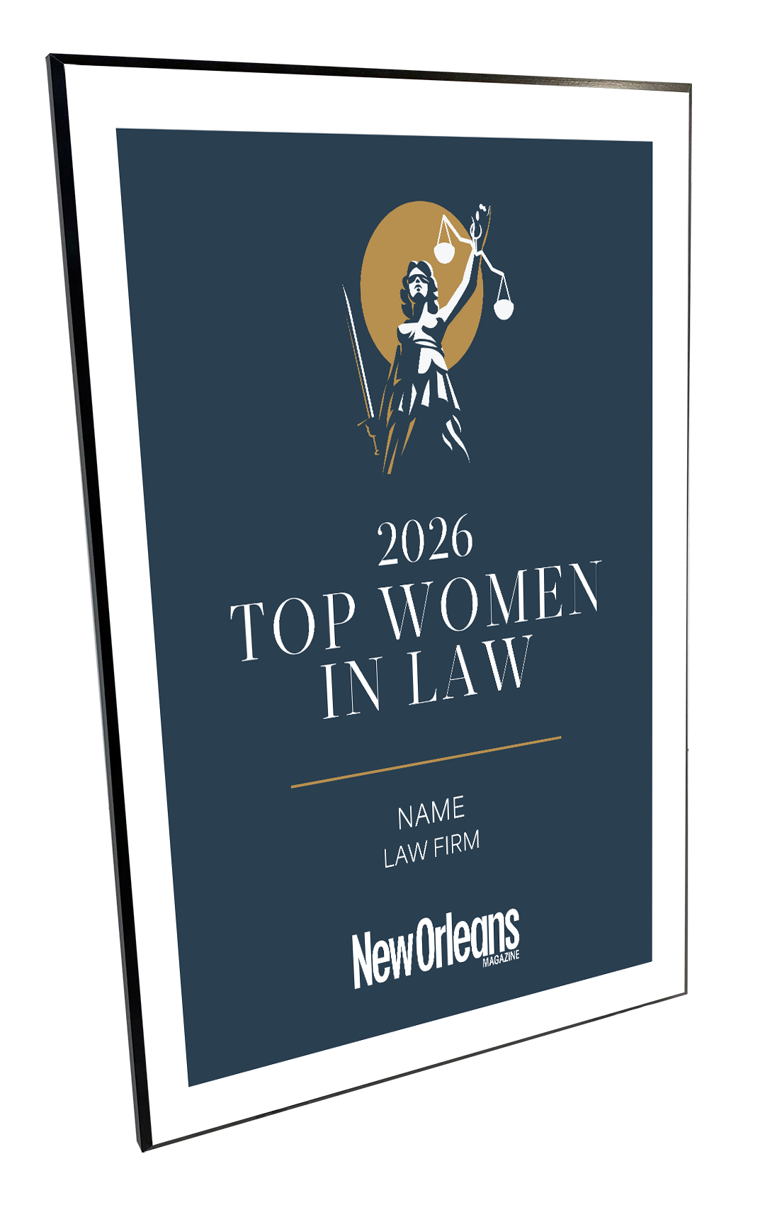 New Orleans Magazine - Top Women in Law - Plaques