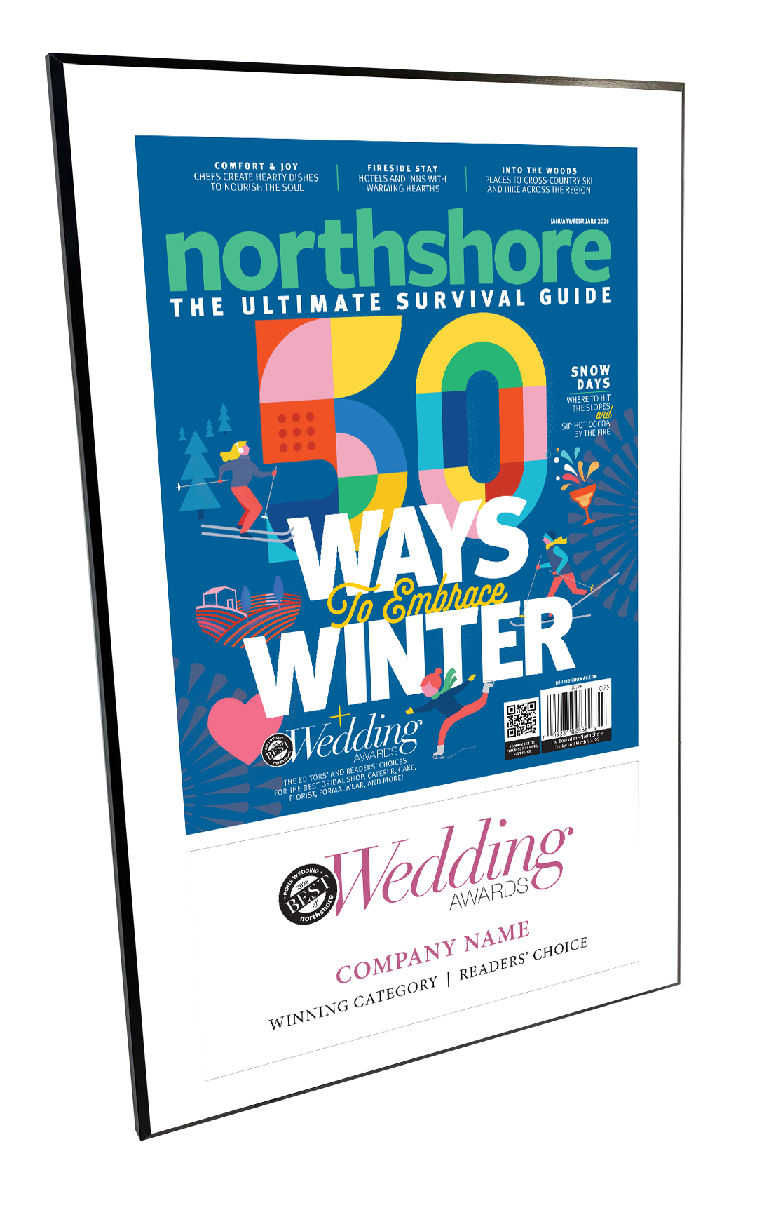 Northshore Magazine - As Seen In Best of Northshore Weddings - Modern Wooden Plaque