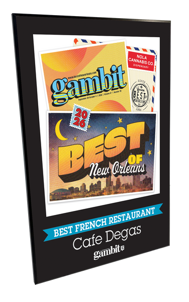 Gambit "Best of New Orleans" Award Plaque