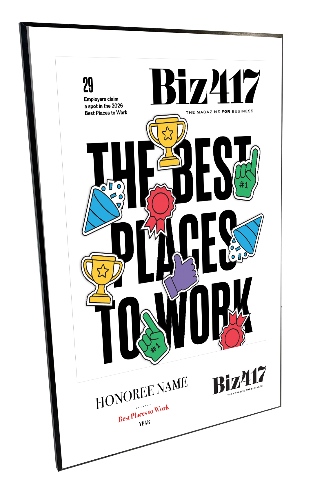 Biz 417 Best Places to Work - Melamine Plaque