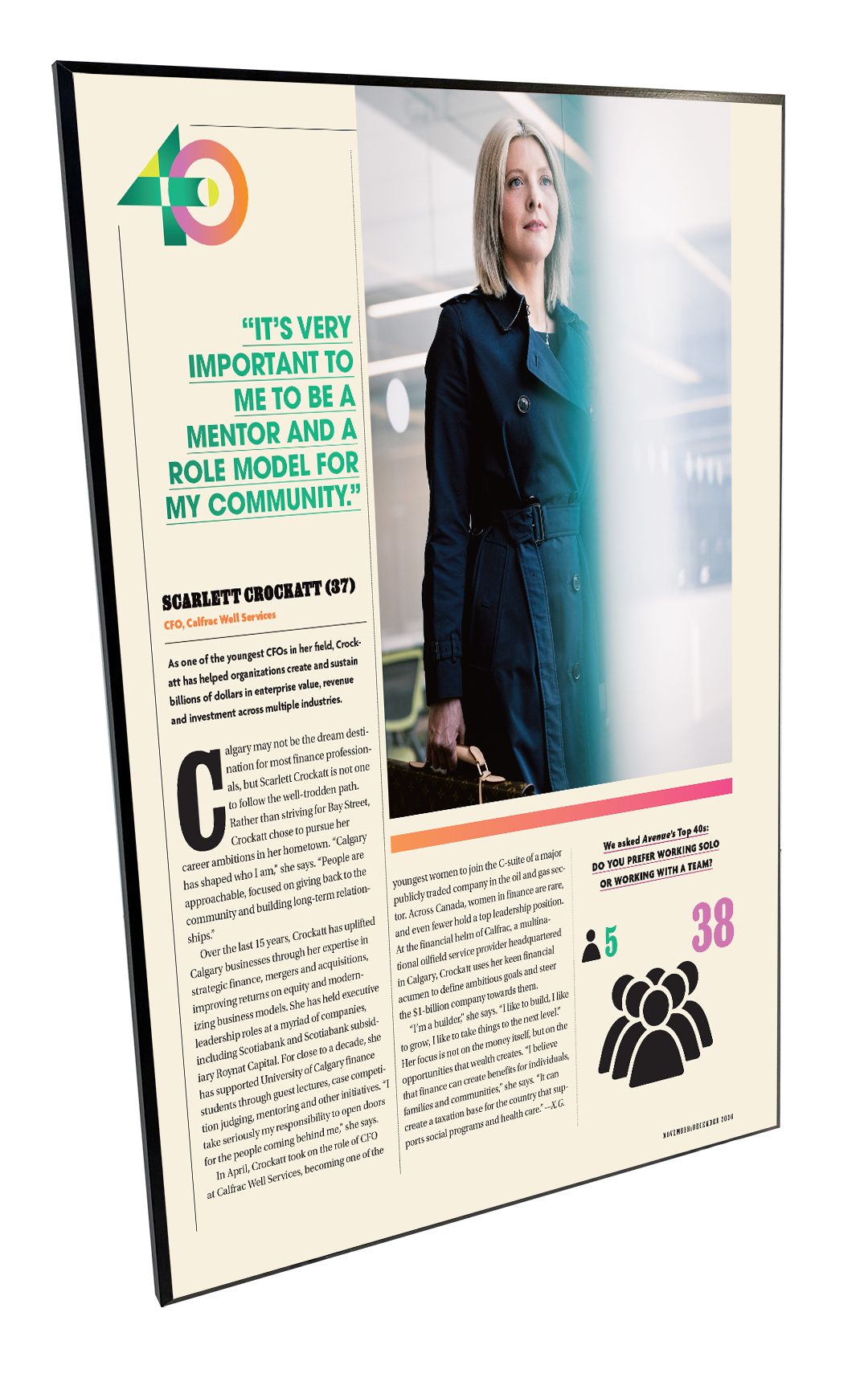 Avenue Magazine - Top 40 Under Forty Profiles - Hardi-Plaque