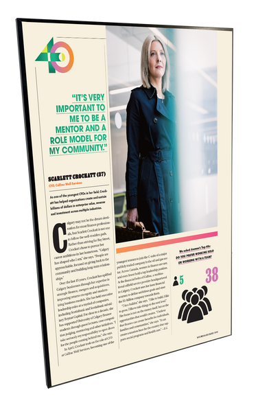 Avenue Magazine - Top 40 Under Forty Profiles - Hardi-Plaque