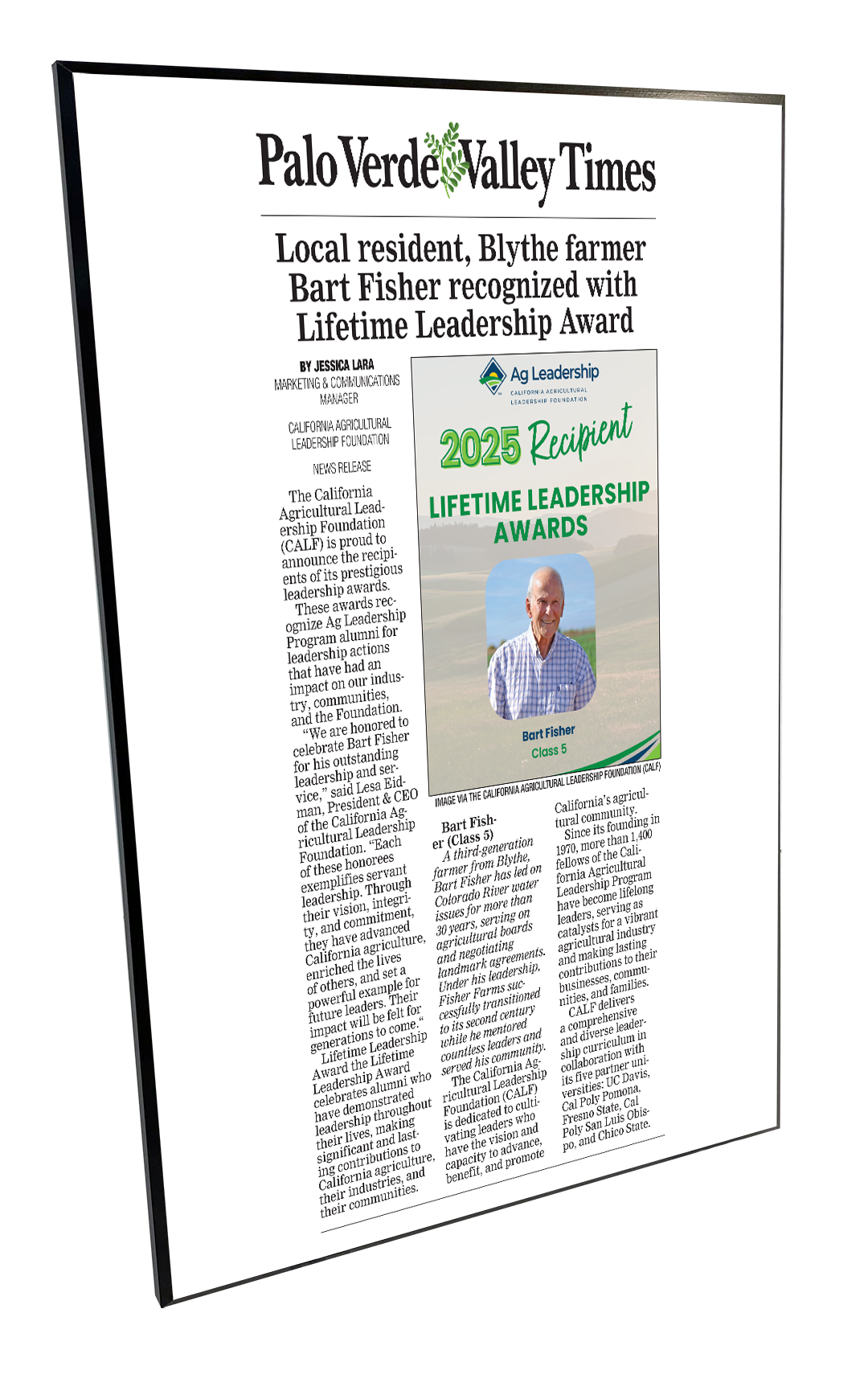 Palo Verde Valley Times Articles - Plaques