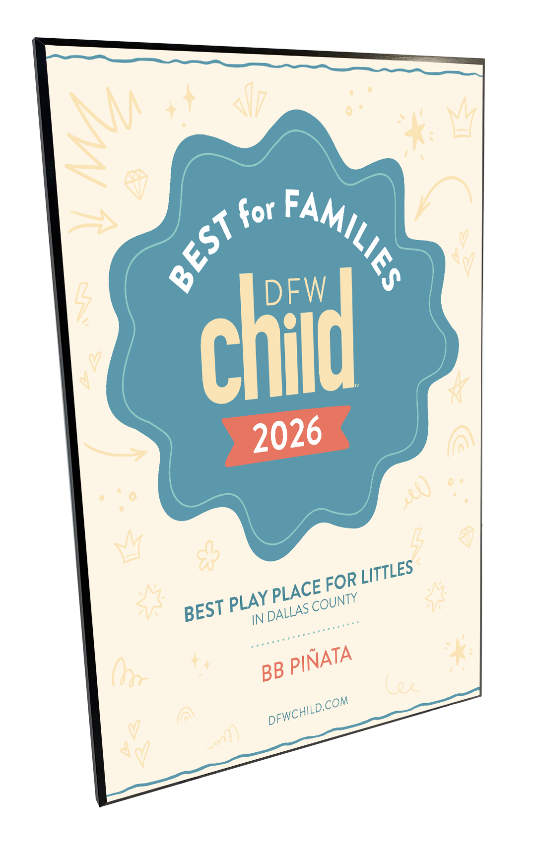 DFW Child - Best for Families Award - Plaque