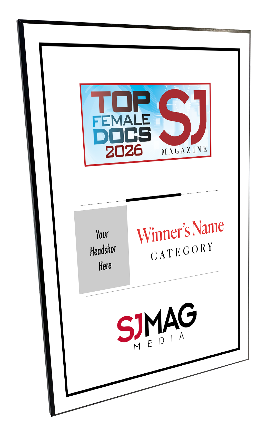 SJ Mag - Top Female Docs - Plaques
