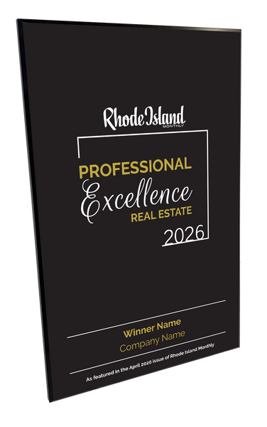 Rhode Island Monthly Professional Excellence in Real Estate Award Plaque