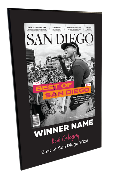 San Diego Magazine "Best of San Diego" Award Plaque