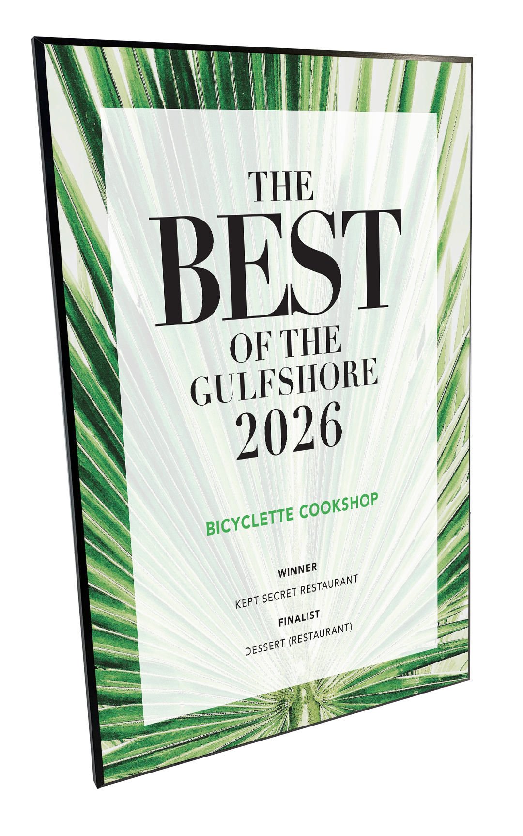 Gulfshore Life Magazine Best of the Gulfshore Award Plaque