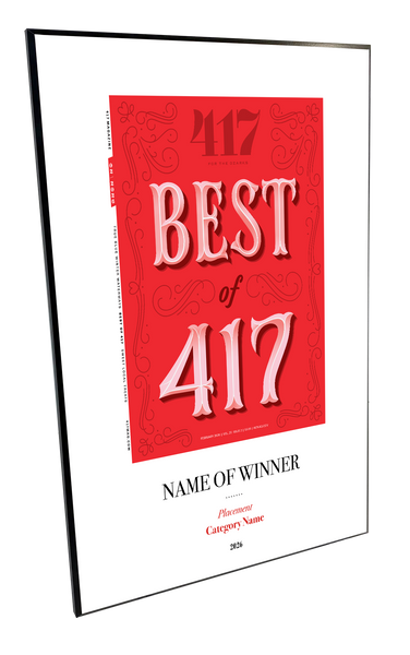 417 Magazine Best of 417 Award Melamine Plaques