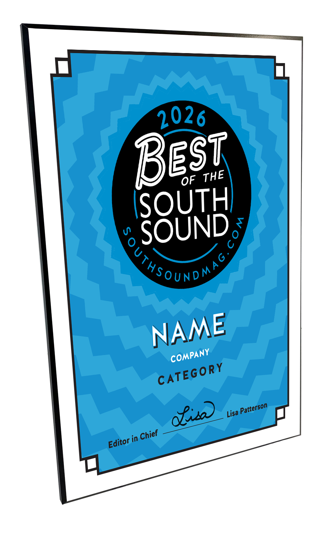Best of South Sound Magazine Award - Plaque